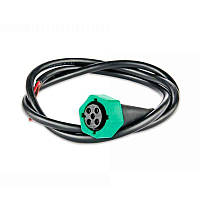 Вилка-штекер на причіп 5 контактна FRISTOM BAJONET зелена з дротом