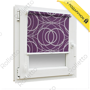 Тканинні ролети відкріті, тканина з геометричними візерунками