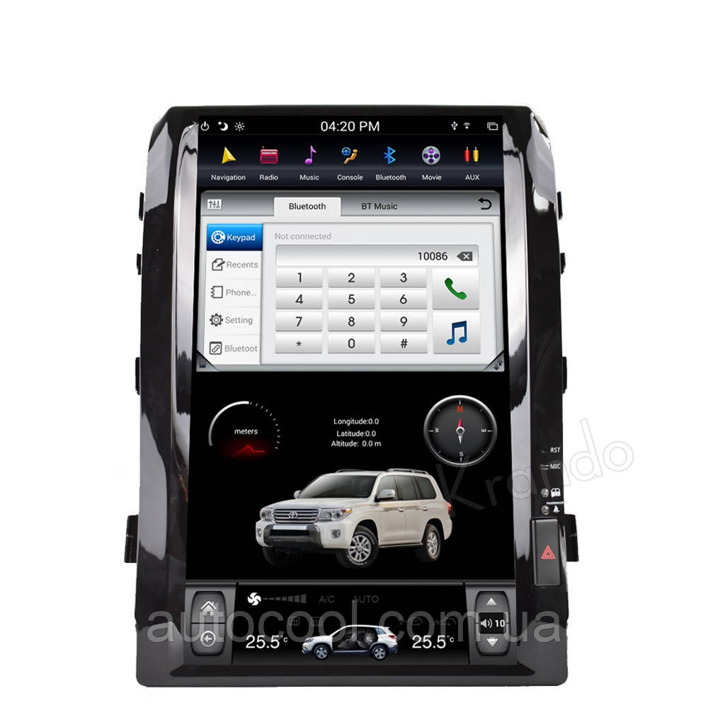 Магнітола в стилі тесла Toyota Land Cruiser LC200 2008-2015 р.в. GPS, 12,1 Android