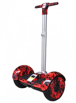 Гіроскутер із ручкою А8 Smart Balance 10.5" червоний вогонь