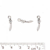Фурнітура підвіска Шабля колір металу "срібло" 19х4мм фас.20гр. + -53шт. купити біжутерію дешево оптом в інтернеті