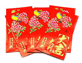 Конверт для грошей "Пташка на гілці" 6 шт