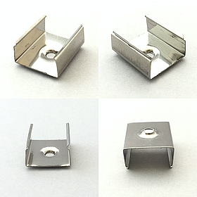 Кріплення для накладного LED профілю ЛП7 (LP7, LP-7), YF102-2, 16х7 мм, 15х6 мм (кліпса)