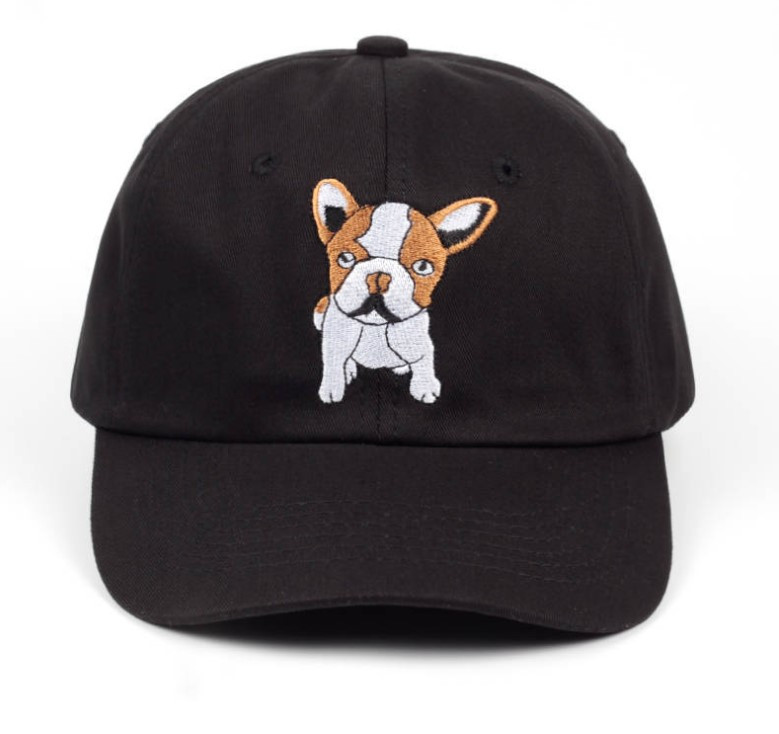 Кепка бейсболка Бульдог собака, dog bulldog, чорна