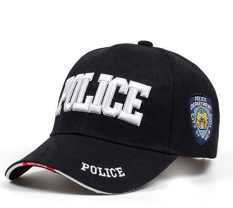 Кепка бейсболка Поліція, Police, чорна, фото 1