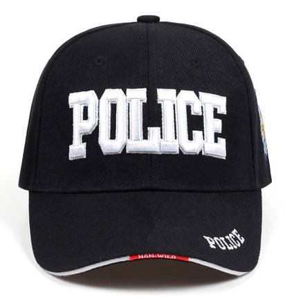 Кепка бейсболка Поліція, Police, чорна, фото 3