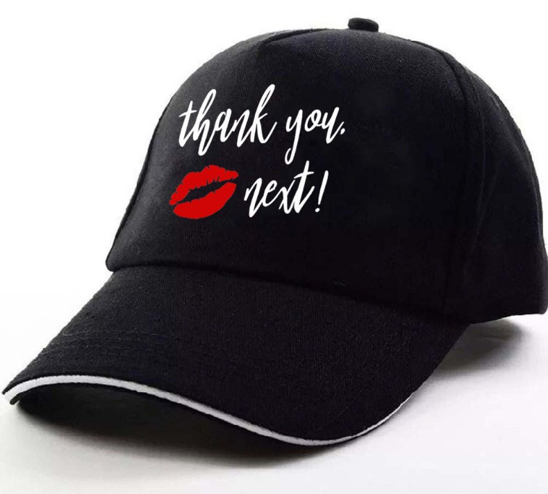 Кепка бейсболка thank you next, Дуже рада наступний, чорна
