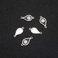 Фурнітура Коннектор Око єгипетський 11х22мм фас.5шт. сірий метал купити біжутерію дешево оптом в інтернеті