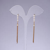 Сережки "Ніжність" d — 4 мм L — 6 см купити біжутерію дешево гуртом в інтернеті