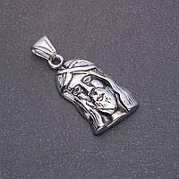 Кулон Лик сірий метал 20х37х45мм купити біжутерію дешево оптом в інтернеті