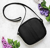 Зручна жіноча сумка світло-рожева пудра крос-боді з довгим ремінцем через плече матова екошкіра, фото 10