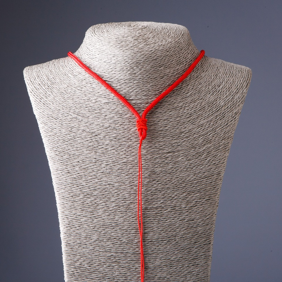 Шнур на шию червоний 60см купити біжутерію дешево оптом в інтернеті