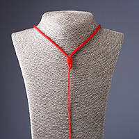 Шнур на шию червоний 60см купити біжутерію оптом в інтернеті