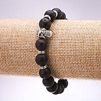 Браслет Лава Череп d-10мм L-18см на резинці купити біжутерію дешево оптом в інтернеті