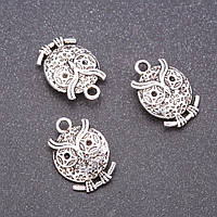 Фурнітура підвіска Сова d-18х13мм d-in-1,7мм фас. 20гр. + - 9шт. купити біжутерію гуртом