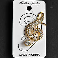 Каф на вушко L-47мм жовтий метал купити біжутерію оптом в інтернеті