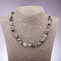 Намисто Кварц "волосатик" крихта d-7мм L-45см купити біжутерію оптом в інтернеті