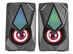 Комп'ютерні колонки XTRIKE ME з підсвіткою RGB Backlight SK-402, чорного кольору.