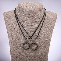 Парні кулони дружби кільця Любов назавжди L-42-48см d-26мм купити біжутерію дешево оптом в інтернеті