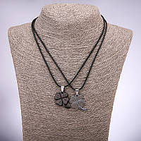 Парні кулони дружби Конюшина четирилісник L-42-48см d-23х25мм купити біжутерію дешево оптом в інтернеті