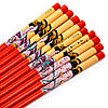 Набір паличок для суші червоний із китаянкою на 5 пар 15, фото 2