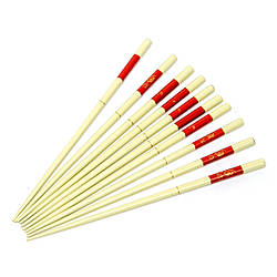 Набір паличок для суші 5 пар кремовий з рибками 17