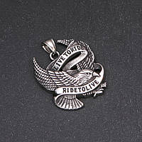 Кулон чоловічий Орел S-Steel нержавіюча сталь 40х35мм купити біжутерію оптом в інтернеті