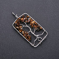 Кулон "Дерево щастя " Тигрове око d-36х73мм купити біжутерію дешево оптом в інтернеті