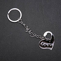 Брелок Серце колір металу "срібло" L-120мм купити біжутерію дешево оптом в інтернеті