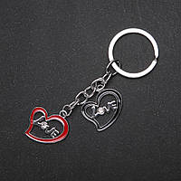 Брелок Серця колір металу "срібло" купити біжутерію дешево оптом в інтернеті