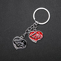 Брелок Серця колір металу "срібло" купити біжутерію дешево оптом в інтернеті