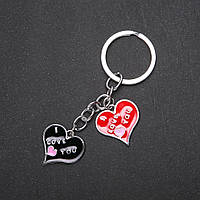 Брелок Серця колір металу "срібло" купити біжутерію дешево оптом в інтернеті