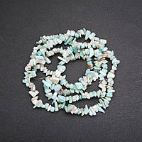 Намистини на волосіні Амазоніт крихта d-7 (+ -) мм L-80см купити біжутерію дешево оптом в інтернеті