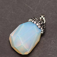 Кулон "Жолудь" з Місячного каменю (синт.) 24х36х40+-мм купити біжутерію дешево оптом в інтернеті