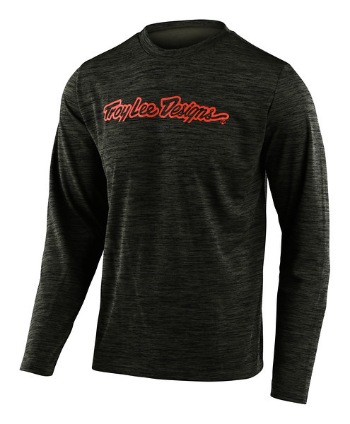 Джерсі TLD Flowline L/S Jersey [Signature Heather Green/Tangerine] розмір MD