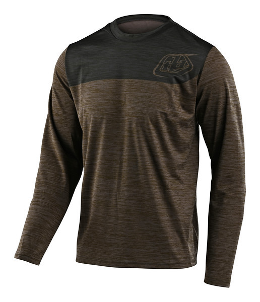 Джерсі TLD Flowline L/S Jersey [Shield Heather Walnut/Charcoal] розмір LG