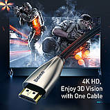 Кабель BASEUS Horizontal з HDMI на HDMI 4k, 3 м, чорний., фото 6