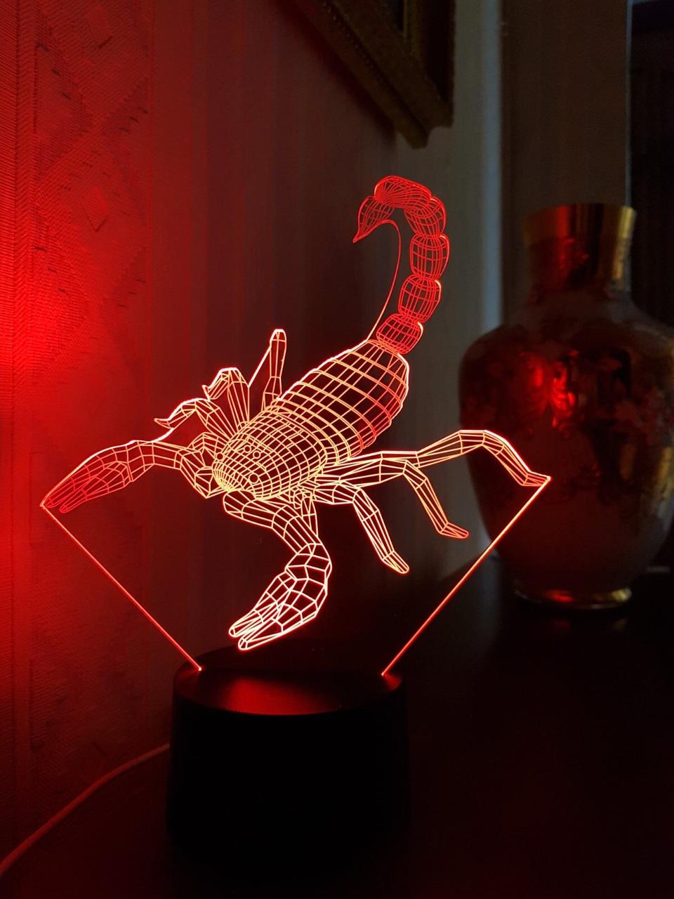 Змінна пластина для 3D-світильників "Скорпіон" 3DTOYSLAMP