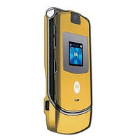 Кнопочный телефон раскладушка Motorola RAZR V3 (новый, оригинал) 2019 корпус из металла золото