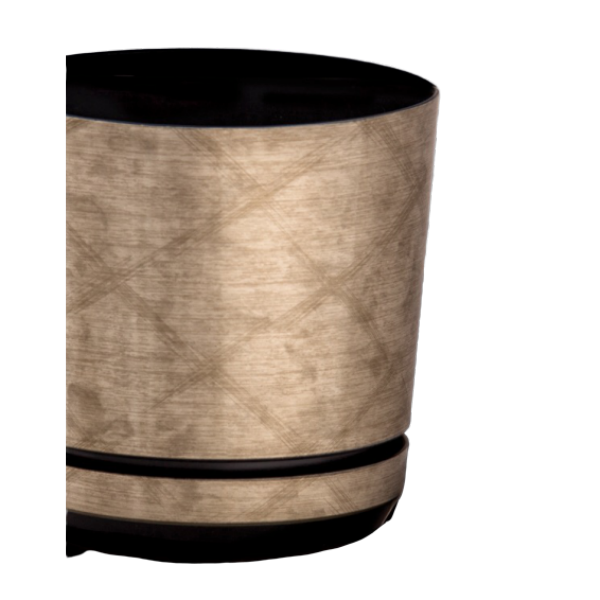 Пластиковий горщик для пересадки квітів, з підставкою ПІ-125-40