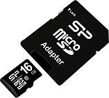 Картка пам'яті MicroSDHC 16 GB Silicon Power class 10 + adapter SD (SP016GBSTH010V10SP), фото 2