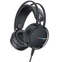 Навушники геймерські HOCO W100 Touring Gaming Hi-Res, чорні.