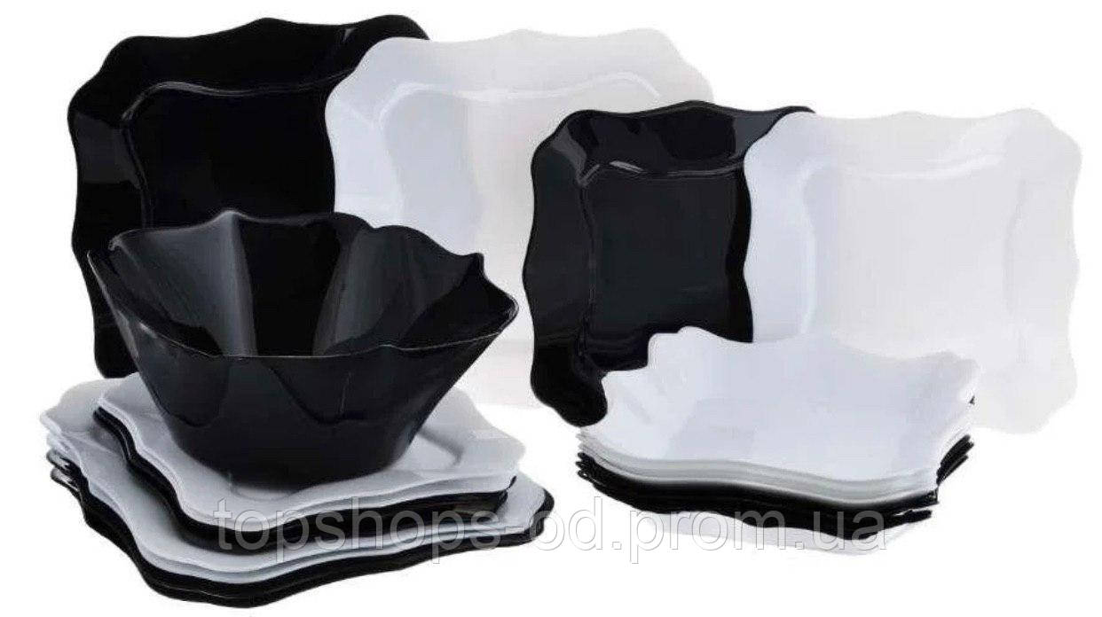Столовий сервіз Authentic BlackWhite на 19 пр Luminarc e6195