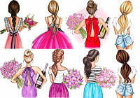 Вафельна картинка Дівчата А4 (vk1079)