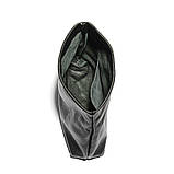 Шкіряна жіноча сумка з натуральної шкіри. Шкіряний клатч lunchbag (чорний), фото 5