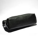 Шкіряна жіноча сумка з натуральної шкіри. Шкіряний клатч lunchbag (чорний), фото 4
