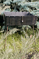 Раскладной мангал чемодан на 8 шампуров 3 мм переносной для шашлыка и гриля