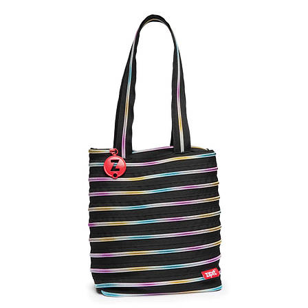 Сумка Zipit Premium Tote / Beach Black & Rainbow Teeth (ZBN-8), фото 1