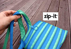 Сумка ZIPIT Premium Tote/Beach колір Turquise Blue&Spring Green бірюзовий, фото 3