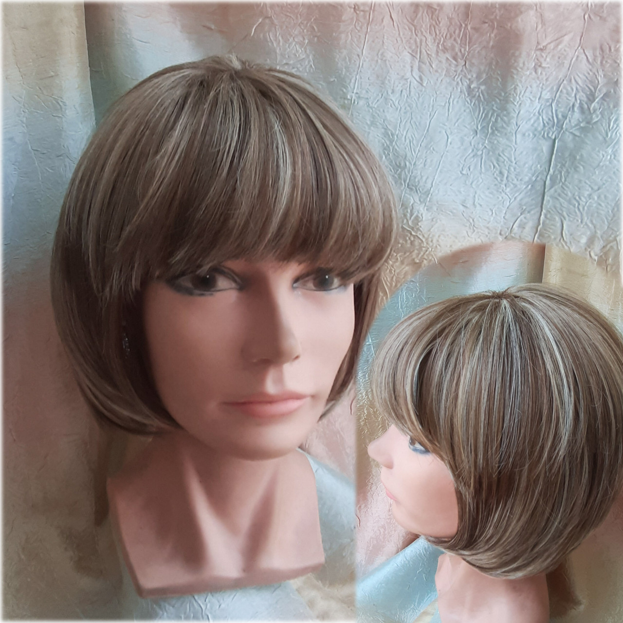 Перука каре термоволосся попелясто-русявий мікс SW501t- AB607, фото 1